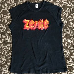 Ladies style Zeke band shirt. Early 2000’s rock T